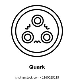 Quark icon vector isolated on white background, Quark transparent sign , sign and symbols in thin linear outline style