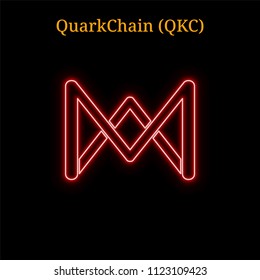 QuarkChain (QKC) cryptocurrency symbol. Vector illustration eps10 isolated on black background