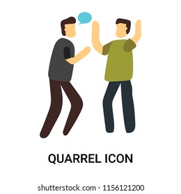 Quarrel icon vector isolated on white background, Quarrel transparent sign , business people, person or human illustration - Powered by Shutterstock - Get 15% off with code: PIKWIZARD15