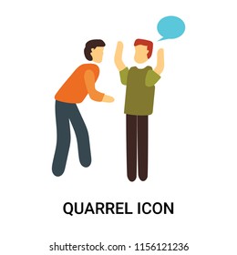Quarrel icon vector isolated on white background, Quarrel transparent sign , business people, person or human illustration
