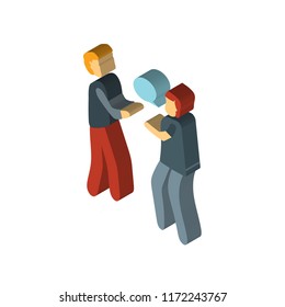 Quarrel isometric left top view 3D icon