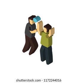 Quarrel isometric left top view 3D icon
