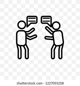 Quarrel vector linear icon isolated on transparent background, Quarrel transparency concept can be used for web and mobile