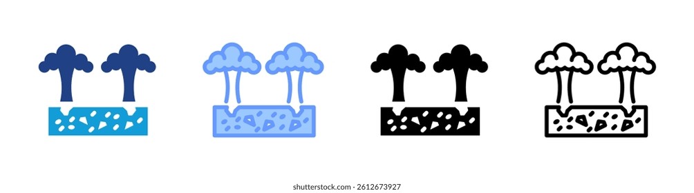 Quarry Blast icon set multiple style collection