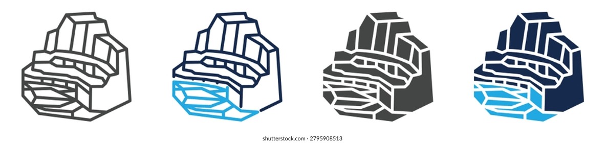 quarry icon set multiple concept