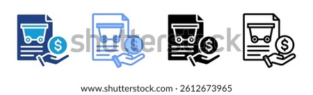 Quarry Lease icon set multiple style collection