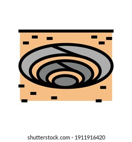 quarry stone color icon vector. quarry stone sign. isolated symbol illustration