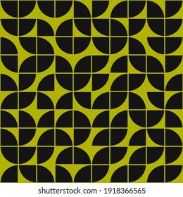Patrón de color negro cuarto. Patrón de los cuartos amarillos negros. Vector.