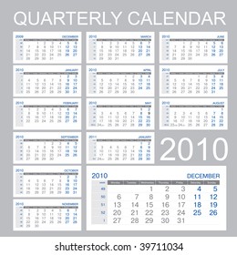quarter calendar 2010