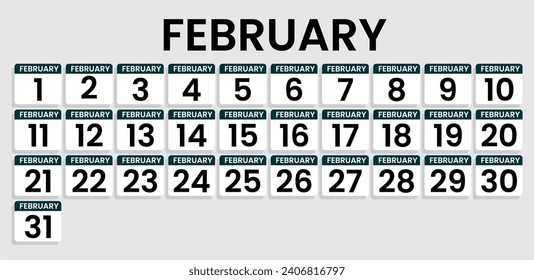 Quarter calendar template for 2024. Wall calendar grid in minimalist style. starting from 1 to 30. Latest calendar for all months
