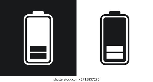 Viertelbatterie-Anzeige in Schwarz und Weiß für Power Level Display
