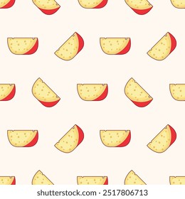 Quarter of cheese. Colred vector illustration.