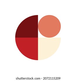 A Quarter Circle G Logo With Minimalist Red Pattern