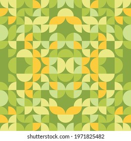 Quarter circle seamless repeat pattern.Geometric background for pillows, print, wallpaper, web backdrop, towels, surface texture. Vector illustration.