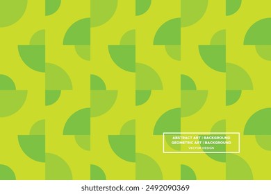 Quarter Circle and Circle Shapes and Designs Green and Light Green Colors Geometric Pattern Abstract Pattern Seamless Pattern