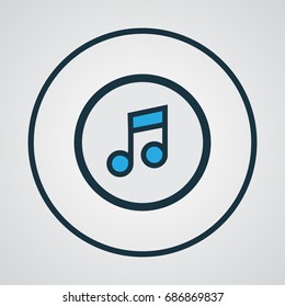 Quarter Colorful Outline Symbol. Premium Quality Isolated Multimedia Element In Trendy Style.