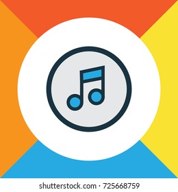Quarter Colorful Outline Symbol. Premium Quality Isolated Multimedia Element In Trendy Style.