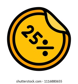 Quarter Discount Sticker