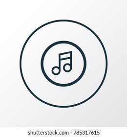 Quarter icon line symbol. Premium quality isolated multimedia element in trendy style.