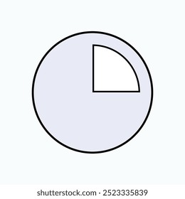 Quarter Icon. Parts, Part. Section, Portion. Piece, Sharing. Passage Symbol for Design, Presentation, Website or Apps Elements – Vector. 