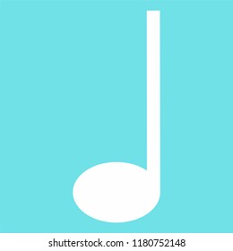 Quarter music note icon. Flat illustration of quarter music note vector icon for web design