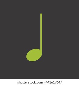 Quarter music note vector icon