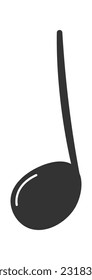 Ilustración vectorial de notas de música trimestral