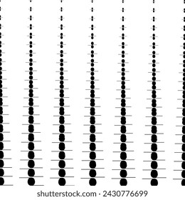 quarter note black on white background halftone illstration