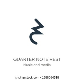 Quarter note rest icon vector. Trendy flat quarter note rest icon from music and media collection isolated on white background. Vector illustration can be used for web and mobile graphic design, logo,