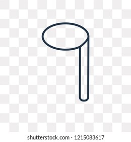 Quarter note vector outline icon isolated on transparent background, high quality linear Quarter note transparency concept can be used web and mobile