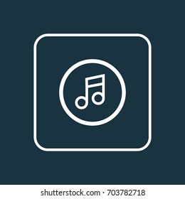 Quarter Outline Symbol. Premium Quality Isolated Multimedia Element In Trendy Style.