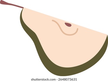 Quarter part of pear fruit