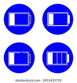 quarter percent battery charge icon with transparent