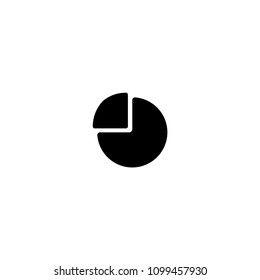 Quarter pie chart diagram, economic, statistic vector icon