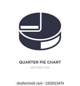 quarter pie chart icon on white background. Simple element illustration from Business concept. quarter pie chart sign icon symbol design.