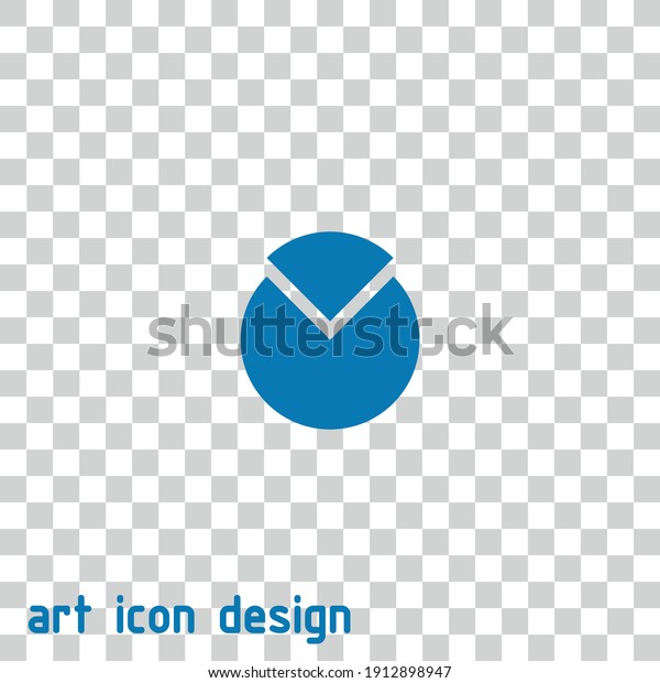 quarter\
pie chart vector icon on an abstract\
background