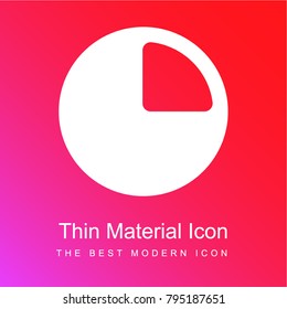 Quarter red and pink gradient material white icon minimal design