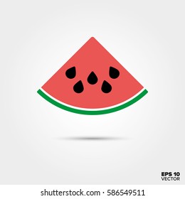 Viertel der Wassermelonenscheibe Vektorsymbol