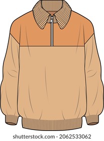 QUARTER ZIP AND ROUND NECK SWEATER AND COVER UP VECTOR