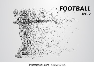 Quarterback american football player throwing ball.