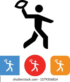 Quarterback Throwing Football Vector Icon