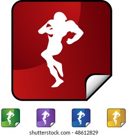 Quarterback web button isolated on a background.