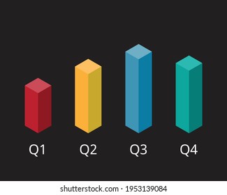 Quarterly business review or Objective Key Results vector