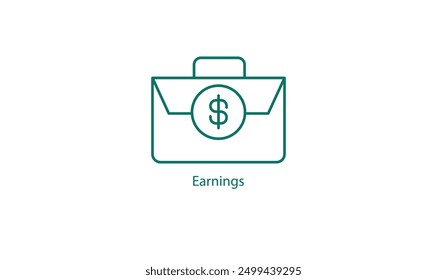 Quarterly Financial Earnings Vector Icon