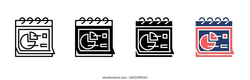Quarterly Planner icon sheet multiple style collection