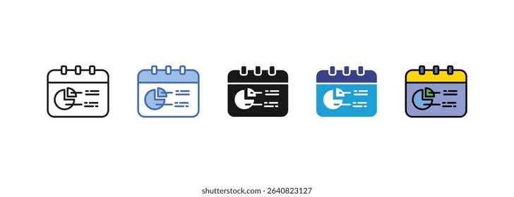 Quarterly Planning  icon sets collection multi style

