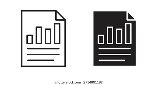 Quartalsbericht-Symbolpaket. Flaches Vektorsymbol-Designelement.