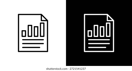 Quarterly report icon in trendy stroke thin linear style.
