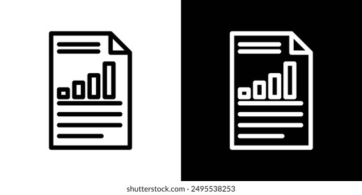 Quarterly report line icon vector illustration set.