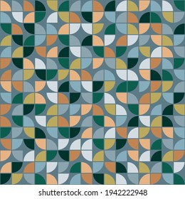 Viertel beige Farbe. Vektor Abstrac Beige Braun Muster. Geometrisches Quarter Nahtloses Muster.
